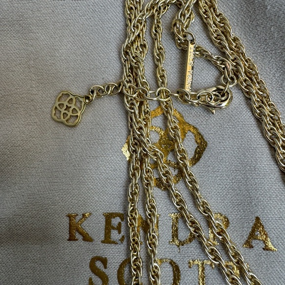 Kendra Scott Womens Rayne Necklace Magenta Gold, New with tags and pouch - Picture 12 of 12